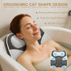 ZYIDBNG Bath Pillow for Tub Ergonomic Cat Shape Design Bath Pillow for Head and Neck Support SPA Gift Bathtub Pillow 4D