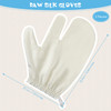 Leelosp 2 Pieces Raw Silk Garshana Gloves Ayurvedic Massaging Mitts Raw Silk Gloves Dry Massage Brush Gloves Exfoliating