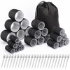 Hair Curlers Set with 24 Rollers (6 Jumbo, 6 Large, 6 Medium, 6 Small) and 24 Clips for All Hair Lengths (Black) online at globaldelivered