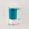 Better Living Products Clear Choice Shower Dispenser 2 Shampoo and Soap Dispenser 2 x 142 fl oz White 513 x 35 x 75