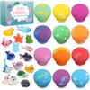 Bath Bombs for Kids with Toys Inside for Girls Boys 12 Handmade Bubble Bath Fizzies Bomb with Surprise Sea Animals Toys