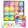 Bath Bombs for Women Present Birthday Gifts Set 16 Colorful Scent Natural Safe NonToxic Bubble Bath Shower Bombs with Sh