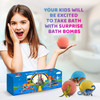 Organic Dino Bath Bombs for Kids for Easter with Surprise Inside Dinosaurs 3 Organic Large Bath Bomb Kit Dino Inside Gre