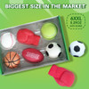 HZEX Sports Themed Bath Bombs Gift Set 6 Piece Novelty Fizzy Balls with Basketball Tennis Baseball Soccer Football Boxin
