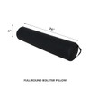 ForPro Full Round Bolster Pillow Black Oil and StainResistant for Massage and Yoga 6 R x 26 L