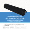 ForPro Full Round Bolster Pillow Black Oil and StainResistant for Massage and Yoga 6 R x 26 L