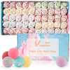Bath Bombs for Women Gift Set 50 Pcs Natural Organic Bubble Bathbombs with 10 Rich Scents Handmade Bubble Bath Fizzy for