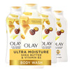 Olay Ultra Moisture Shea Butter Body Wash with B3 Complex 22 Fl Oz Pack of 4