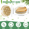 Gejoy 10 Pcs Dry Brushing Body Brush for Lymphatic Drainage Exfoliating Brush with Massage Nodule Dry Skin Body Scrubber