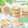 Gejoy 10 Pcs Dry Brushing Body Brush for Lymphatic Drainage Exfoliating Brush with Massage Nodule Dry Skin Body Scrubber