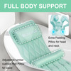 Full Body Bath Pillow Bathtub PillowsRemovable Lumbar Cushion with 17 NonSlip Suction Cups 4D Air Mesh Fit Any Tub Luxur