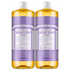 Dr Bronners Magic Soap PureCastile Liquid Soap Lavender 32 ounce 2Pack Regenerative Organic Certified Oils 18in1 Uses Bo