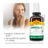Country Life Omega3 Fish Oil Supplement 1000mg 180mg EPA 120mg DHA Fish Oil Concentrate Burpless 300 Softgels Certified