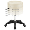 Master Massage Glider Ergonomic Round Swivel Adjustable Rolling Hydraulic Stool Barber Dental Chair in Cream for Therapi