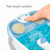 Conair Waterfall Pedicure Foot Spa Bath with Blue LED Lights Massaging Bubbles and Massage Rollers BlueWhite