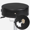 Master Massage Glider Ergonomic Round Swivel Adjustable Rolling Hydraulic Stool Barber Dental Chair in Black for Therapi