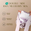 ZIMASILK 100 Mulberry Silk Bonnet for Sleeping Women Long Hair Double Layer Silk Hair Wrap with Tie Band Stay On Head 1P