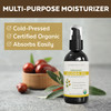 Viva Naturals Organic Jojoba Oil Pure ColdPressed for Skin and Hair USDA Certified Face Moisturizer 4 fl oz