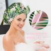 Luvruitaky Shower Cap Luxury Shower Caps for Women Reusable Waterproof Hair Cap for Shower with Adjustable Bowknot Hair