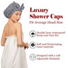 Luvruitaky Shower Cap Luxury Shower Caps for Women Reusable Waterproof Hair Cap for Shower with Adjustable Bowknot Hair