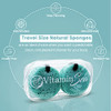 Travel Size Body Wash Women Shower Sponges 2 Pack 30 Washes Travel Loofah with Case Travel Body Wash Women Shower Sponge