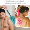 Evmliy 2Pack Back Scrubber for Shower Loofah Sponge Brush Exfoliating Body Long Handle Scrub Brush for Shower with Loofa