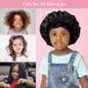 22 Satin Bonnets with Scrunchies for Kids Cute Hair Bonnets for Girls Sleeping Curly Hair A