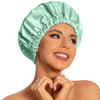 Reusable Shower Cap for Women Large Waterproof Shower Essentials Bonnet Washable Elastic Band Bath Hair Wrap Hat for Lon