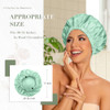 Reusable Shower Cap for Women Large Waterproof Shower Essentials Bonnet Washable Elastic Band Bath Hair Wrap Hat for Lon