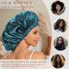 Satin Bonnet Silk Bonnet Hair Bonnet for SleepingSlouchy Beanie Hat Satin Sleep Cap for Womens Natural Curly HairBlue Zi