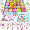 Bath Bombs for Girls Kids with Surprise Inside 20 Fun Princess Fizzy Bath Bomb with Jewelry Toys Mermaid Gifts for Daugh