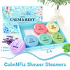 CalmNFiz 6 Pack Shower Steamers Aromatherapy Stocking Stuffers for Women Men Birthday Gifts for Her Christmas White Elep