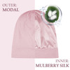 OLESILK Mulberry Silk Bonnet for Sleeping Women Real Silk Not Satin Pink