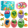 Bath Bombs for Kids XL Dino Eggs Bath Bomb with Surprise Toys Inside Kids Bath Bomb Gift Set Natural Bubble Bath Dinosau