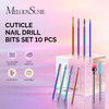 MelodySusie 10pcs Nail Drill Kit 332 Inch Diamond Cuticle Bits Manicure Pedicure Remover Tools Salon Home Nail Care Supp
