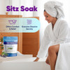 Sitz Bath Soak 2Lbs Sitz Salt Epsom Salt Hemorrhoid Soothing with Pure Essential Oils in BPA Free Pouch with PressLock S