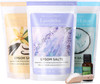 Spa Luxetique Epsom Salts for Soaking Bath Salts for Women Gifts Set with Lavender Vanilla and Coconut Scent Bath Set wi