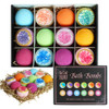 KAV Bath Bombs for Women Natural Geode Bathbombs for Girls Tweens Set of 12 Organic Bath Bomb Giftset with Various Scent