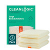 Cleanlogic Organic Cotton Exfoliating Body Scrubber Reusable Exfoliator Tool for Smooth Skin Daily Skincare Routine Natu