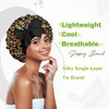 BONNET QUEEN Silk Bonnet for Sleeping Women Satin Bonnet Night Sleep Cap Hair Wrap for All Hair with Adjustable Tie Band