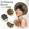 BONNET QUEEN Silk Bonnet for Sleeping Women Satin Bonnet Night Sleep Cap Hair Wrap for All Hair with Adjustable Tie Band