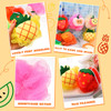 6 Pieces Cute Fruit Bath Shower Sponge Loofahs Mesh Pouf Shower Ball Colorful Cartoon Body Scrubber Balls Shower Mesh fo