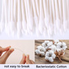 Pangda 400 Count Pointed Tip Cotton Swabs Double Tips Cotton Buds with Paper Stick for Household Cleaning Beauty Tools P