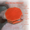 iTokGok Premium 2in1 SilverInfused Silicone Body Scrubber DoubleSided Design Body Brush Silicone Body Scrubber Exfoliati