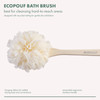 EcoTools EcoPouf Bath Brush Loofah Brush for Bath Shower Made with Long Handle Recycled Soft Netting for Gentle Exfoliat