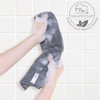 Natural Elephant Exfoliating Washcloth Charcoal Grey Japanese Shower Scrubber for Body Single Washcloth for Gentle Skin