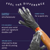 Cleanlogic Detoxify Charcoal Infused Exfoliating Glove Stretchy Bath Shower Gloves Reusable Exfoliator Tool for Smooth S
