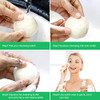 18 Packs Exfoliating Loofah Sponge Pads Mini Facial Body Bath Shower Loofah Sponge Pad Natural Exfoliating Scrubber Brus