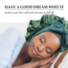 Satin Silk Hair Bonnet for Sleeping Large Bonnets With Tie Band Adjustable Straps Night Sleep Cap for Women With Curly B
