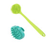 Cinlitek Silicone Body Scrubber Scalp Massager Long Handle Back Brush for Shower Exfoliating Scrubber Hair Dandruff Sham